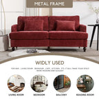 HOMEFUN moderne chenille-loveseat, gestoffeerde 2-zitsloveseat, moderne bank