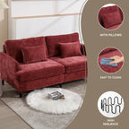 HOMEFUN moderne chenille-loveseat, gestoffeerde 2-zitsloveseat, moderne bank