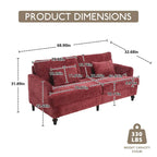 HOMEFUN moderne chenille-loveseat, gestoffeerde 2-zitsloveseat, moderne bank