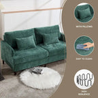 HOMEFUN moderne chenille-loveseat, gestoffeerde 2-zitsloveseat, moderne bank
