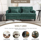HOMEFUN moderne chenille-loveseat, gestoffeerde 2-zitsloveseat, moderne bank