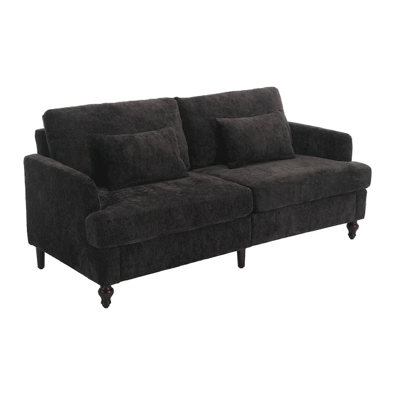HOMEFUN moderne chenille-loveseat, gestoffeerde 2-zitsloveseat, moderne bank