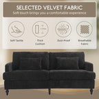 HOMEFUN moderne chenille-loveseat, gestoffeerde 2-zitsloveseat, moderne bank