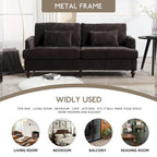 HOMEFUN moderne chenille-loveseat, gestoffeerde 2-zitsloveseat, moderne bank