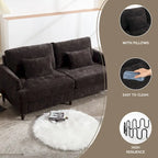 HOMEFUN moderne chenille-loveseat, gestoffeerde 2-zitsloveseat, moderne bank