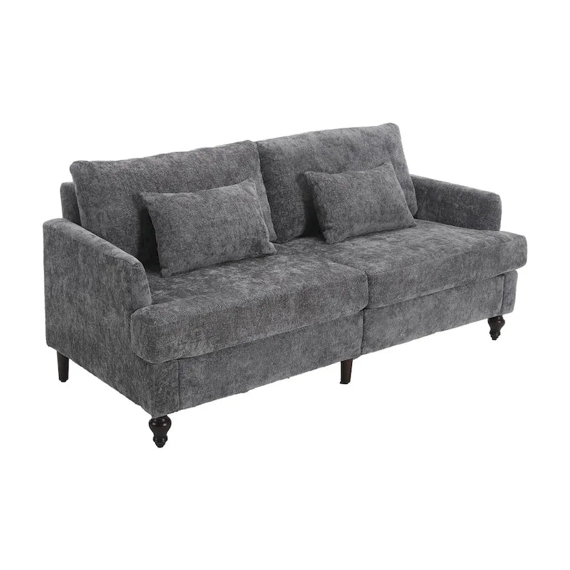 HOMEFUN moderne chenille-loveseat, gestoffeerde 2-zitsloveseat, moderne bank