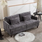 HOMEFUN moderne chenille-loveseat, gestoffeerde 2-zitsloveseat, moderne bank
