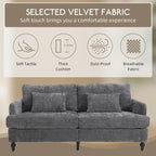 HOMEFUN moderne chenille-loveseat, gestoffeerde 2-zitsloveseat, moderne bank