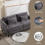 HOMEFUN moderne chenille-loveseat, gestoffeerde 2-zitsloveseat, moderne bank