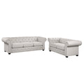 Corvus Aleksis 2-teiliges Chesterfield-Sofa- und Loveseat-Set mit Knopftuftung und gerollten Armlehnen