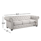 Corvus Aleksis 2-teiliges Chesterfield-Sofa- und Loveseat-Set mit Knopftuftung und gerollten Armlehnen