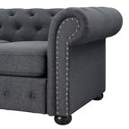 Corvus Aleksis 2-teiliges Chesterfield-Sofa- und Loveseat-Set mit Knopftuftung und gerollten Armlehnen