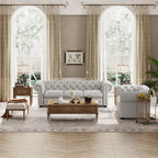 Corvus Aleksis 2-teiliges Chesterfield-Sofa- und Loveseat-Set mit Knopftuftung und gerollten Armlehnen