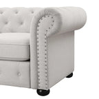 Corvus Aleksis 2-teiliges Chesterfield-Sofa- und Loveseat-Set mit Knopftuftung und gerollten Armlehnen
