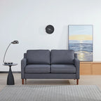 Modernes Zweisitzer-Sofa Sedona, Kunstleinen / veganes Leder – N/A