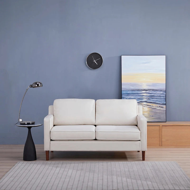 Modernes Zweisitzer-Sofa Sedona, Kunstleinen / veganes Leder – N/A