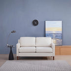 Modernes Zweisitzer-Sofa Sedona, Kunstleinen / veganes Leder – N/A