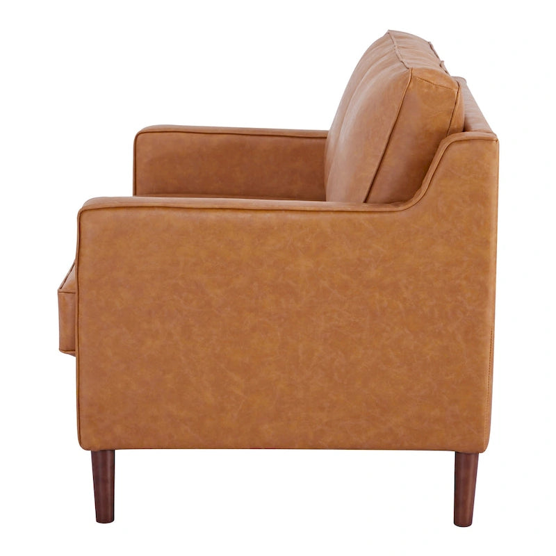 Modernes Zweisitzer-Sofa Sedona, Kunstleinen / veganes Leder – N/A
