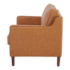 Modernes Zweisitzer-Sofa Sedona, Kunstleinen / veganes Leder – N/A