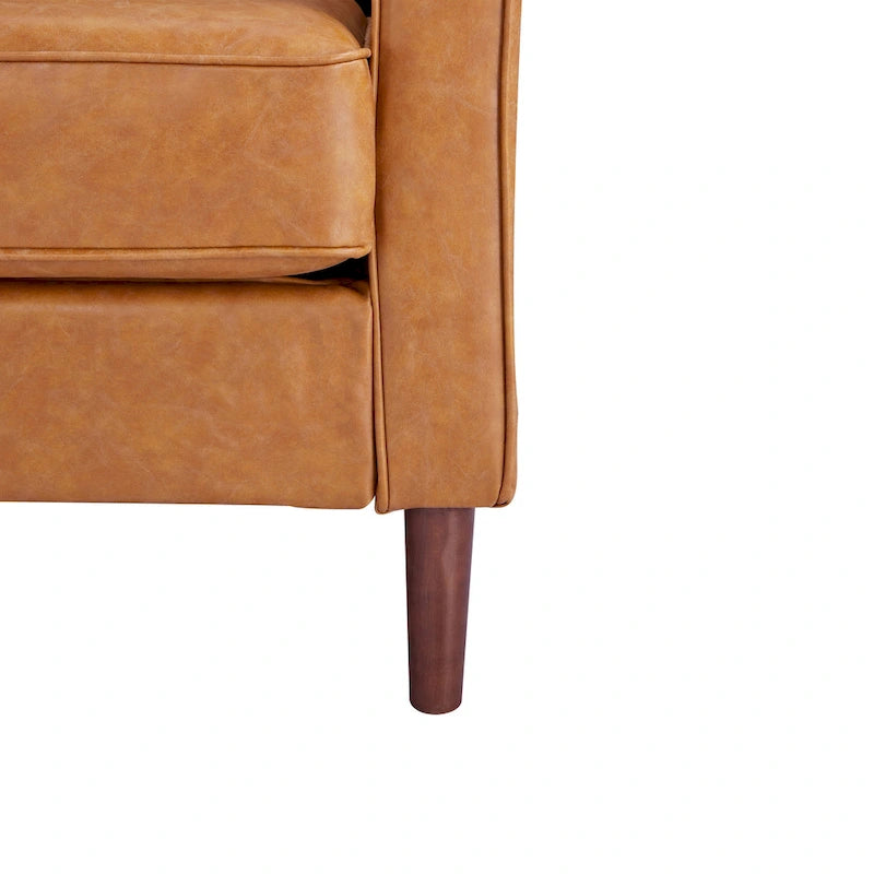 Modernes Zweisitzer-Sofa Sedona, Kunstleinen / veganes Leder – N/A