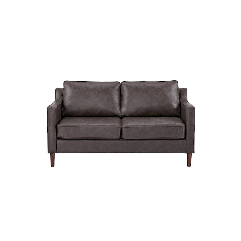 Modernes Zweisitzer-Sofa Sedona, Kunstleinen / veganes Leder – N/A