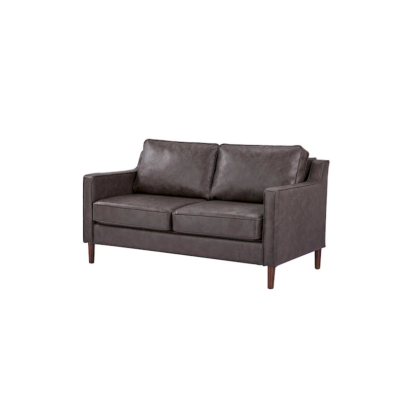 Modernes Zweisitzer-Sofa Sedona, Kunstleinen / veganes Leder – N/A