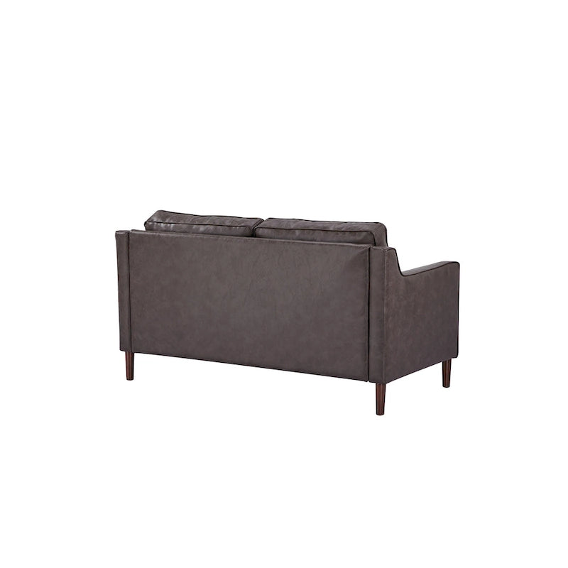 Modernes Zweisitzer-Sofa Sedona, Kunstleinen / veganes Leder – N/A