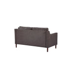 Modernes Zweisitzer-Sofa Sedona, Kunstleinen / veganes Leder – N/A
