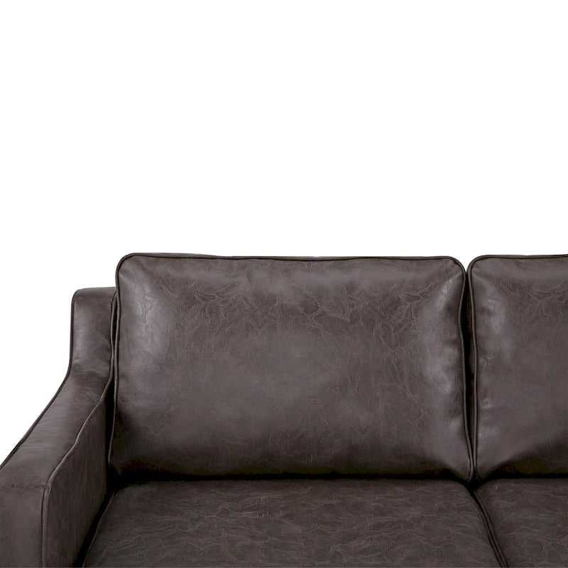 Modernes Zweisitzer-Sofa Sedona, Kunstleinen / veganes Leder – N/A