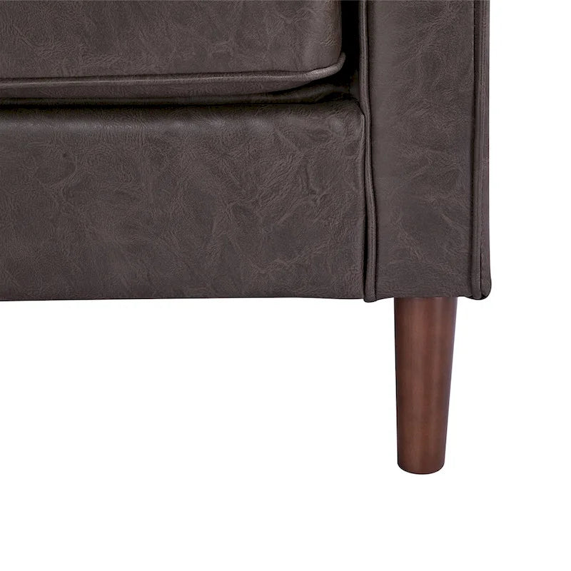 Modernes Zweisitzer-Sofa Sedona, Kunstleinen / veganes Leder – N/A