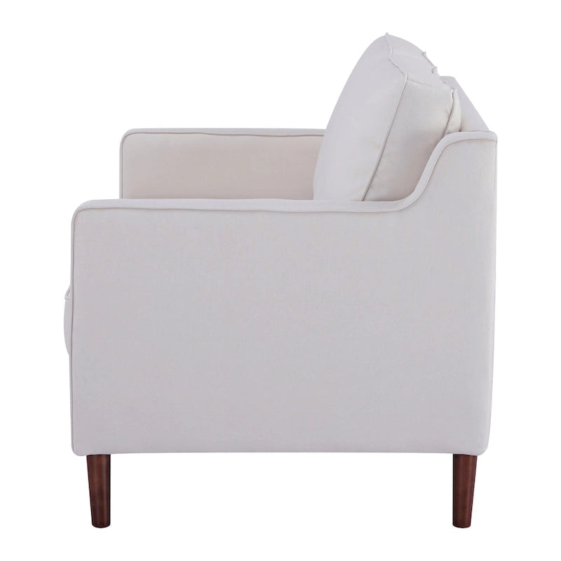 Modernes Zweisitzer-Sofa Sedona, Kunstleinen / veganes Leder – N/A