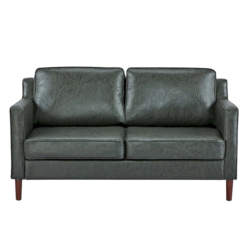 Modernes Zweisitzer-Sofa Sedona, Kunstleinen / veganes Leder – N/A