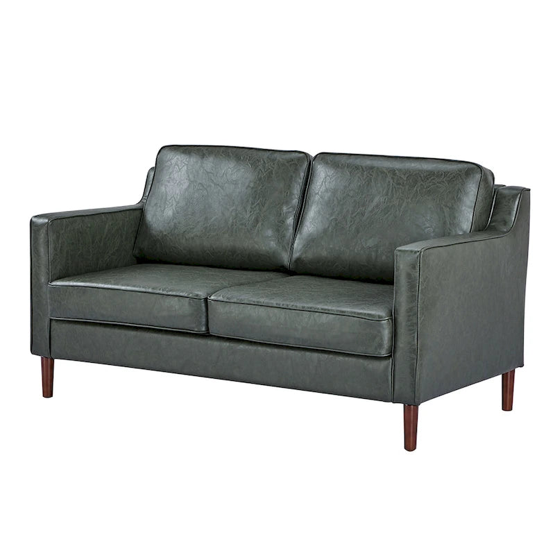 Modernes Zweisitzer-Sofa Sedona, Kunstleinen / veganes Leder – N/A