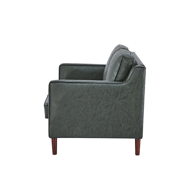 Modernes Zweisitzer-Sofa Sedona, Kunstleinen / veganes Leder – N/A