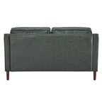 Modernes Zweisitzer-Sofa Sedona, Kunstleinen / veganes Leder – N/A