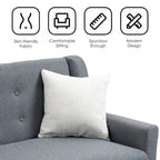 Nowoczesna pikowana sofa dwuosobowa z tapicerką lnianą
