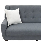 Nowoczesna pikowana sofa dwuosobowa z tapicerką lnianą
