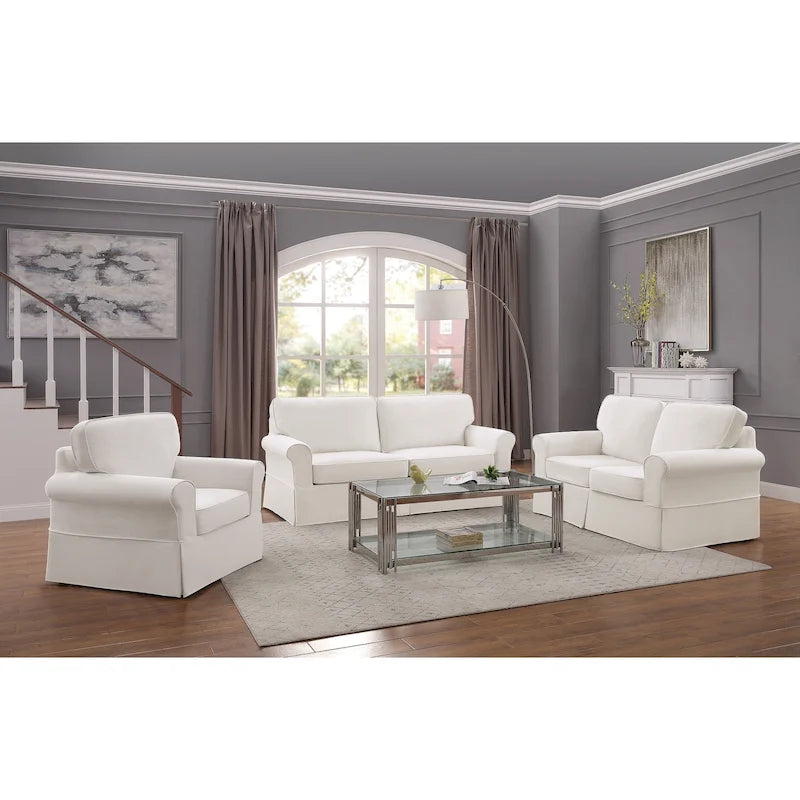 Canapé causeuse avec housse Zuni de style mi-siècle Porch & Den