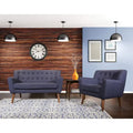 Carson Carrington Balestrand Loveseat aus Stoff mit getufteter Rückenlehne im Mid-Century-Stil – N/A