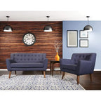 Carson Carrington Balestrand Loveseat aus Stoff mit getufteter Rückenlehne im Mid-Century-Stil – N/A