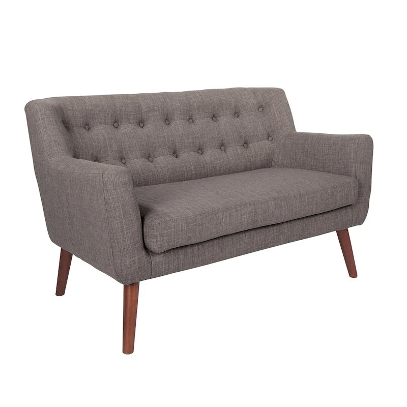 Carson Carrington Balestrand Loveseat aus Stoff mit getufteter Rückenlehne im Mid-Century-Stil – N/A