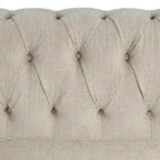 Set Chesterfield Morden Fort imbottito con trapuntatura, divano a 2 posti e divano, 2 PEZZI per il soggiorno, tessuto, lino