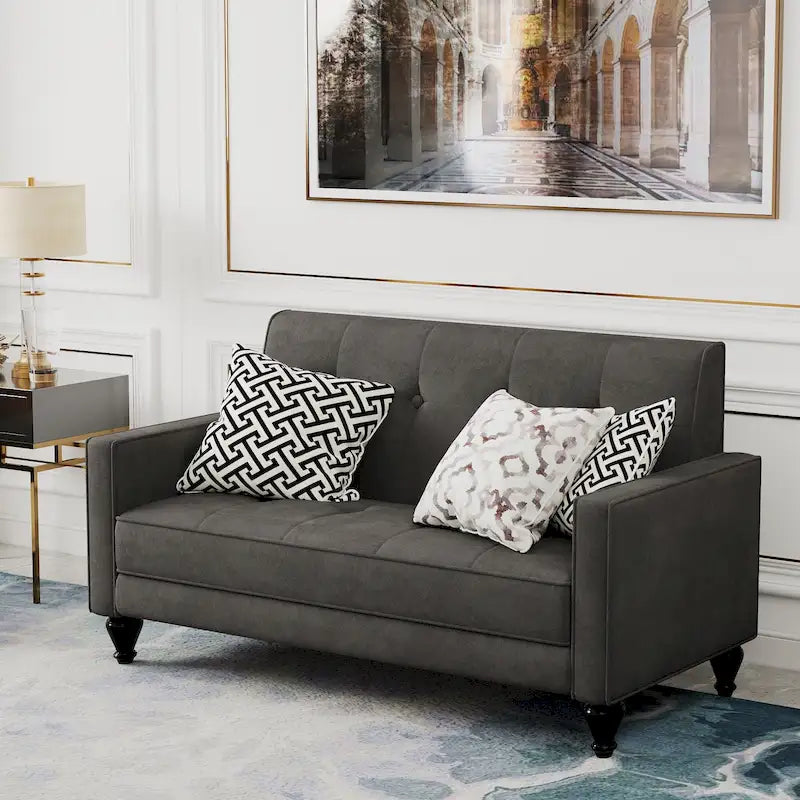 Love seat, mini sofá, pequeño settee, banco loveseat para sala de estar y espacios pequeños, pequeños sofás loveseat tapizados con
