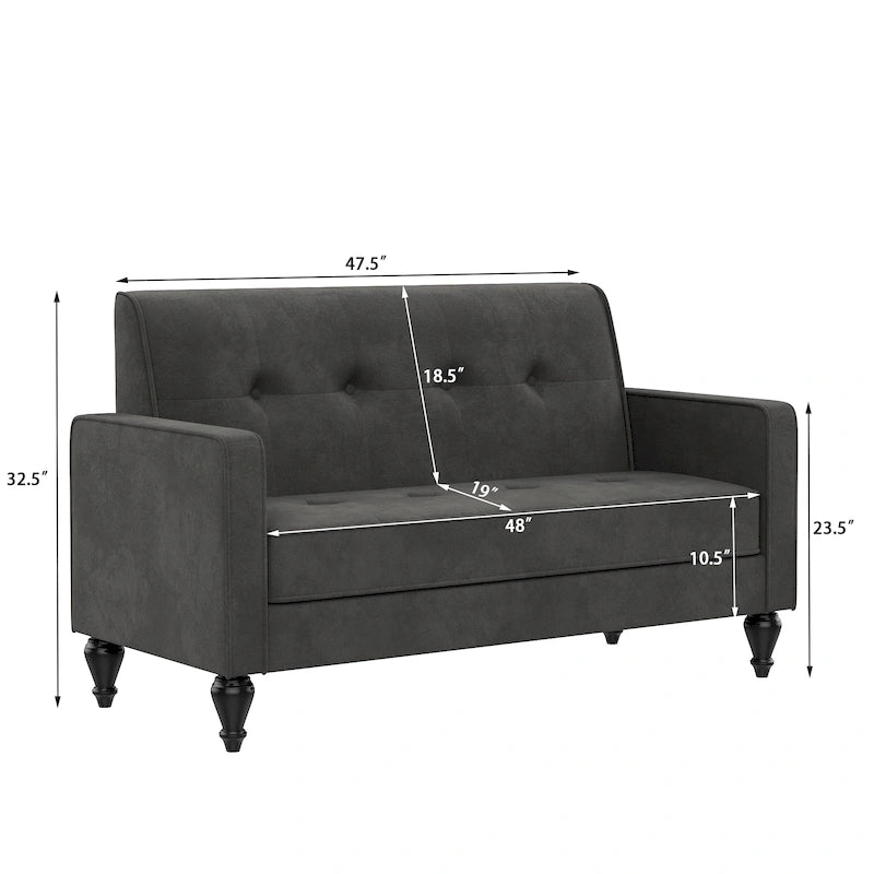 Love seat, mini sofá, pequeño settee, banco loveseat para sala de estar y espacios pequeños, pequeños sofás loveseat tapizados con