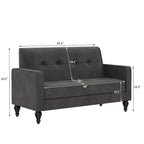 Love seat, mini sofá, pequeño settee, banco loveseat para sala de estar y espacios pequeños, pequeños sofás loveseat tapizados con