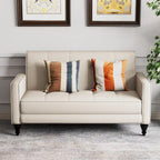Love seat, mini sofá, pequeño settee, banco loveseat para sala de estar y espacios pequeños, pequeños sofás loveseat tapizados con