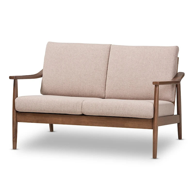 Mid-century-loveseat van Baxton Studio