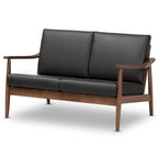 Mid-century-loveseat van Baxton Studio
