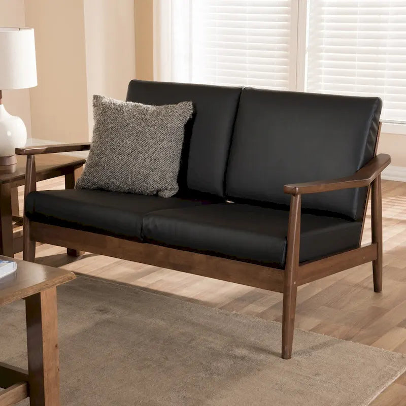 Mid-century-loveseat van Baxton Studio
