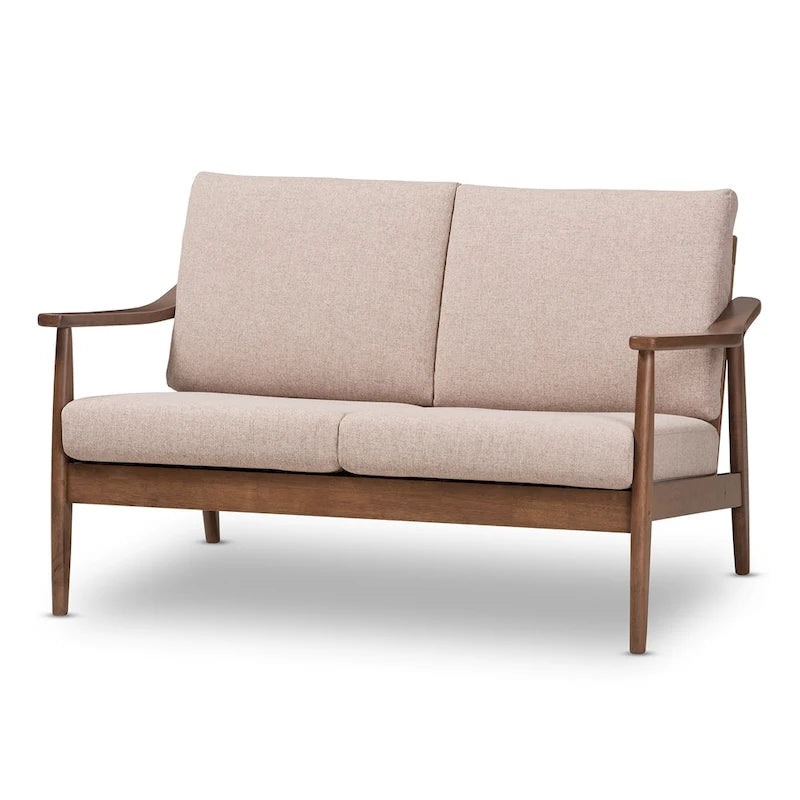 Mid-century-loveseat van Baxton Studio